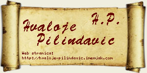 Hvaloje Pilindavić vizit kartica